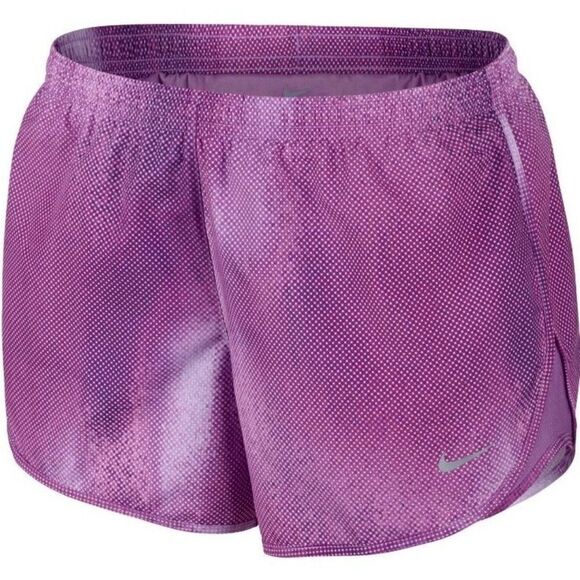 Nike Women's Shorts Dri-Fit Small Purple Passion Printed Mod Tempo Shorts S - Picture 1 of 9